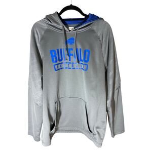 Buffalo Bills gray and blue pullover hoodie long sleeve men’s size large